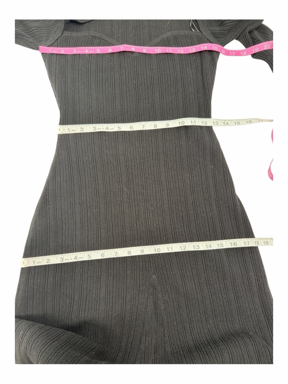 Anna Quan Vensa Rib Knit Scoop Neck Midi Dress Black Long Sleeve Size 12 - Picture 7 of 8